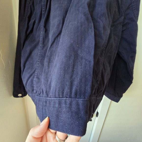 Womens CJ Banks Christopher & Banks Blue Purple denim jacket Size X Western - Picture 8 of 9